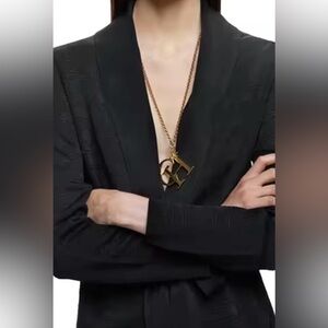 Carolina Herrera Silver Initial Necklace